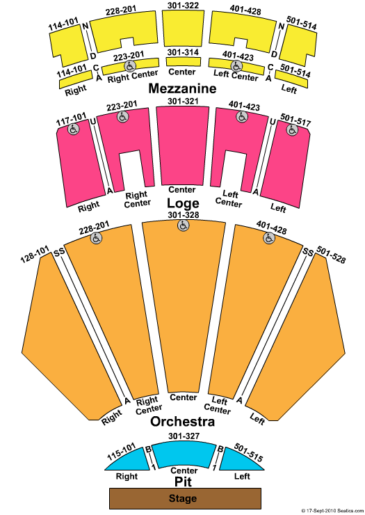 Nokia Theatre Live Seating Chart